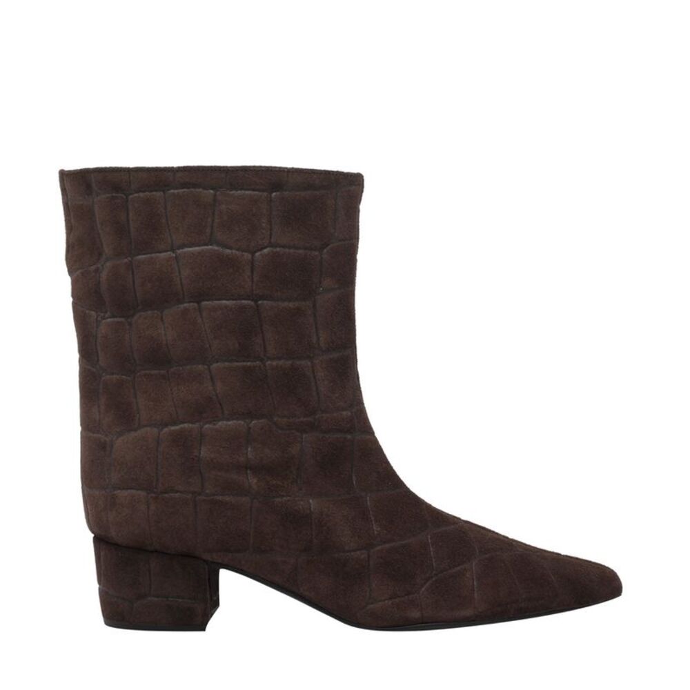 Angel Alarcon Women Suede Booties Croco Print